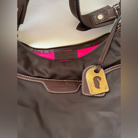 Dooney & Bourke Brown Nylon Handbag  15W / 10.5 H - Picture 4 of 11